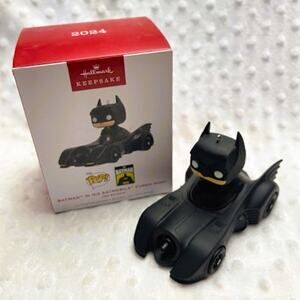 Hallmark Keepsake 2024 Batman in Batmobile Funko Pop Ornament NIB